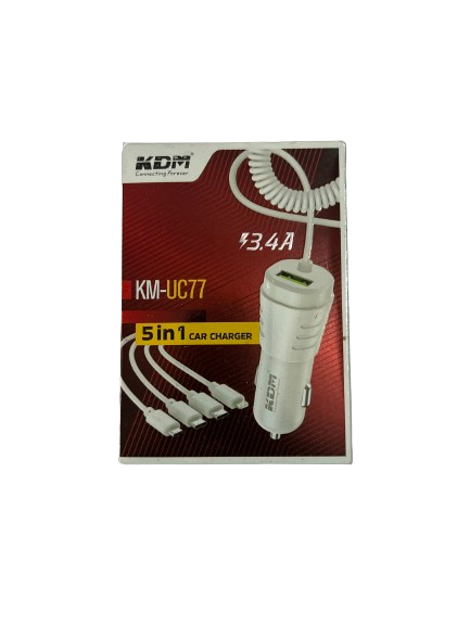 KDM 5in1 Car Charger