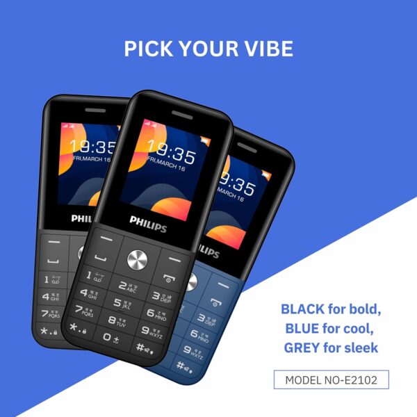 Philips All-New E2102 Sleek & Stylish Keypad Mobile