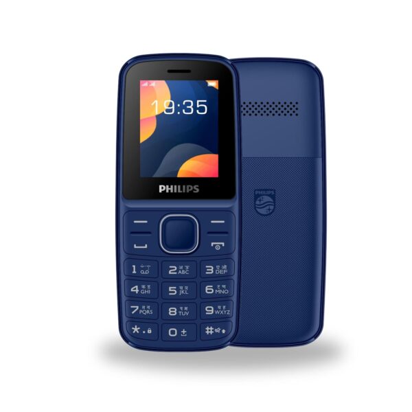 Philips All-New E2101 C Dual Sim keypad Phone (with Voice Talker Feature) | Loud 2030mm Speaker | Long Lasting Battery | Projector Torch | Wireless FM | Auto Call Recording | Type C Charging