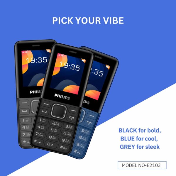 Philips All-New E2103 Sleek & Stylish Keypad Mobile