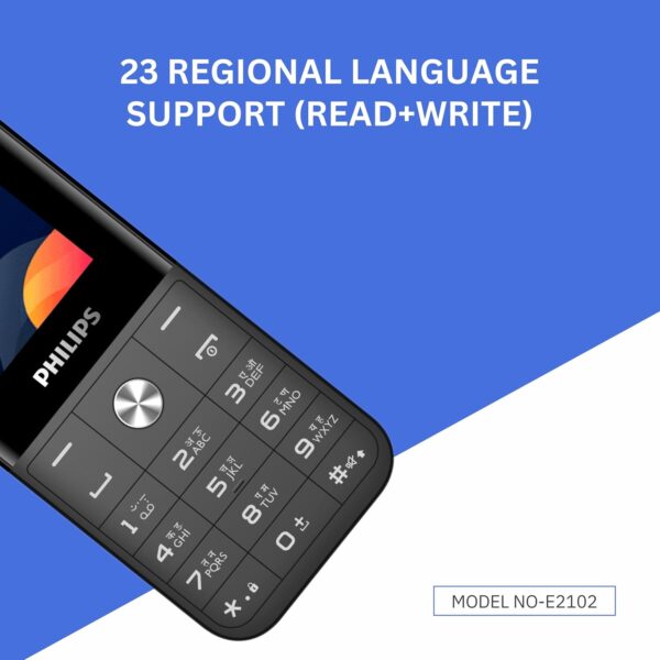 Philips All-New E2102 Sleek & Stylish Keypad Mobile