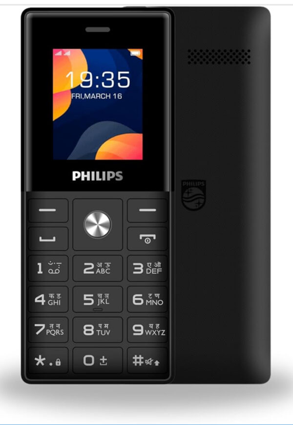 Philips All-New E2112 Sleek & Stylish |Keypad Mobile with 1.77" Screen|2500 MAH Battery | 2030mm Speaker| Wireless FM | Bright Torch