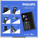 Philips All-New E2112 Sleek & Stylish |Keypad Mobile with 1.77" Screen|2500 MAH Battery | 2030mm Speaker| Wireless FM | Bright Torch