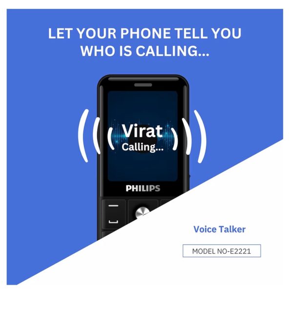 Philips All-New E2221 Sleek & Stylish Keypad Mobile